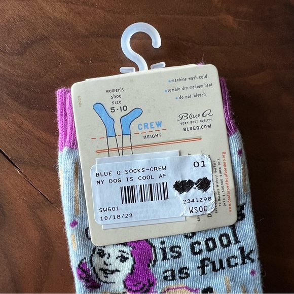 Women’s socks - shoe size 5-10 - my dog is cool af - Picture 3 of 3